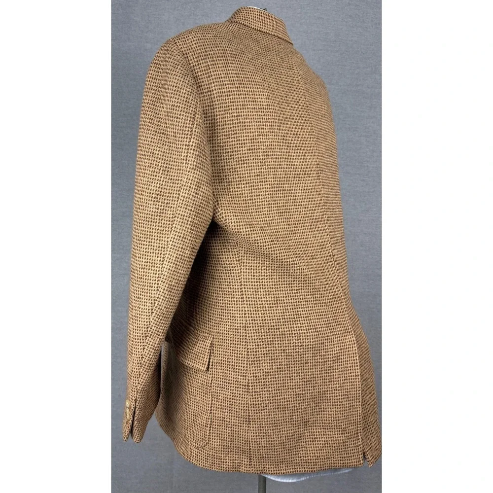 Polo Ralph Lauren Blue Label Mens 41R Virgin Wool Blazer Sport Coat Brown Italy